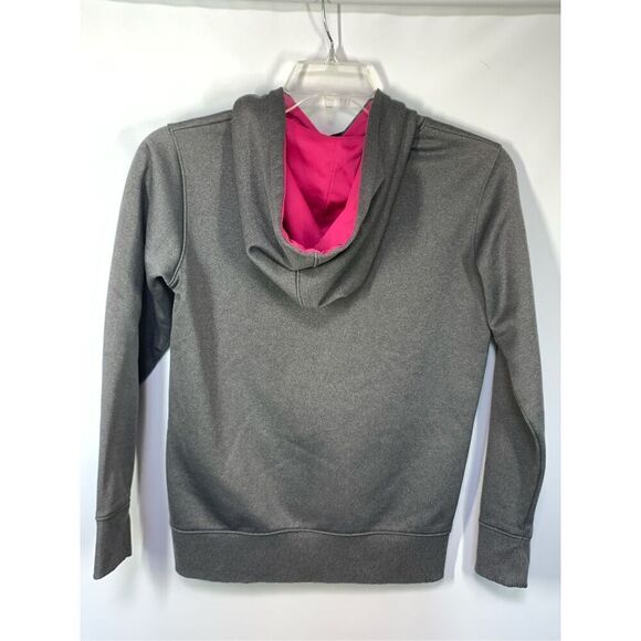 -2. Under Armour Women's Long Sleeve ColdGear Semi-Fitted Pullover Hoodie Gray X - Picture 7 of 7
